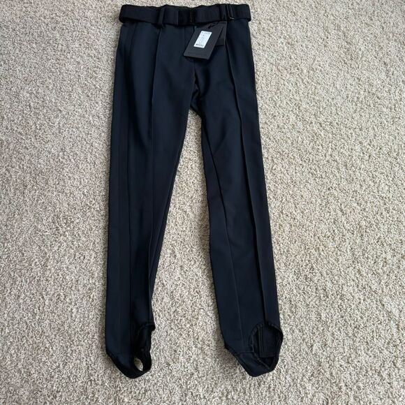Goldbergh Vintage Belted Black Slim-leg Stirrup Ski Pants NWT US 10 Waterproof - Picture 5 of 7